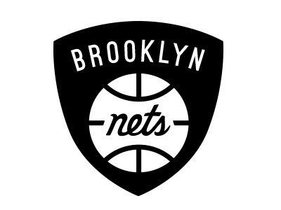 Brooklyn Nets Logo basketball black brooklyn nets retro shield white