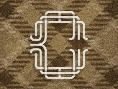 TypeFight Letter brown c plaid weave