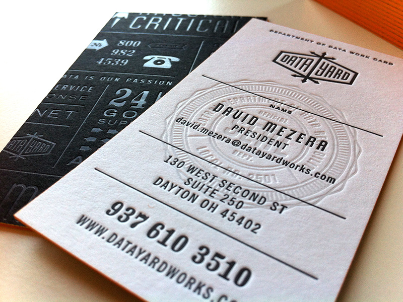 Seal on Business Cards seal badge business card letterpress