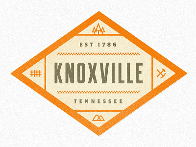 Knoxville diamond icons knoxville label orange