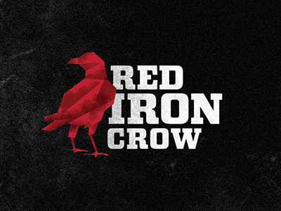 Red Iron Crow Branding bird black crow red texture