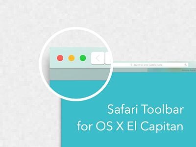Safari Toolbar For OS X El Capitan Sketch Template