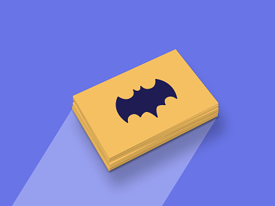 Bat-Signal Business Card affinity affinitydesigner bat batman business card illustration mockup signal
