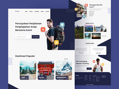 Trev - Travel Landing Page Design blues destination landing page ui landingpage tour travel travel landing page travel website ui web uidesign uiux webdesign website design website designer