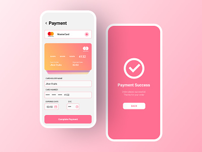 Payment Checkout App Design #Dailyui002 app design app ui dailyui 002 design oo2 payment app payment checkout payment form payment method pink ui designs uiapp uidesign uiuxdesign uxdesign