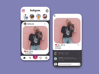 Redesign Unofficial Instagram app apps appui ig ig redesign instagram redesign ui ui design uiconcept