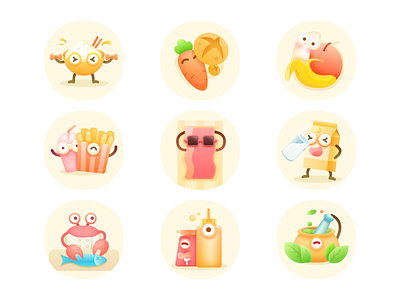 Cute character cute design eat icon illustration vector