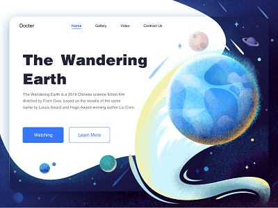 Movie：The Wandering Earth art design earth illustration planet space the wondering earth universe vector web web design