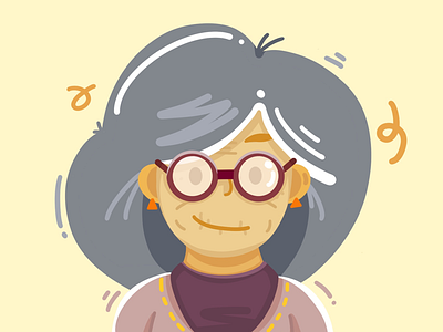 Grandma character character designs illustration ipad pro old women people