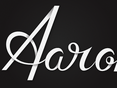 Aaron lettering