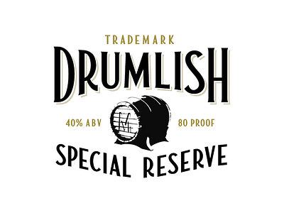 Drumlish Special Reserve v2 illustration label lettering whiskey