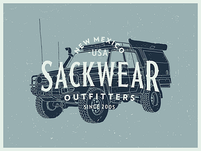 Sackwear Truck 2 lettering lockup texture truck type