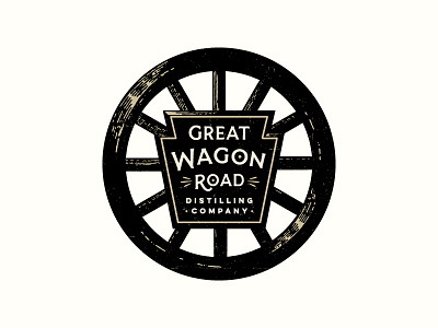 Great Wagon Road Unused badge illustration logo wagon wheel