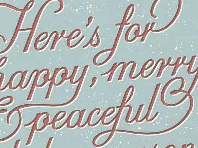 Holiday lettering lettering script type