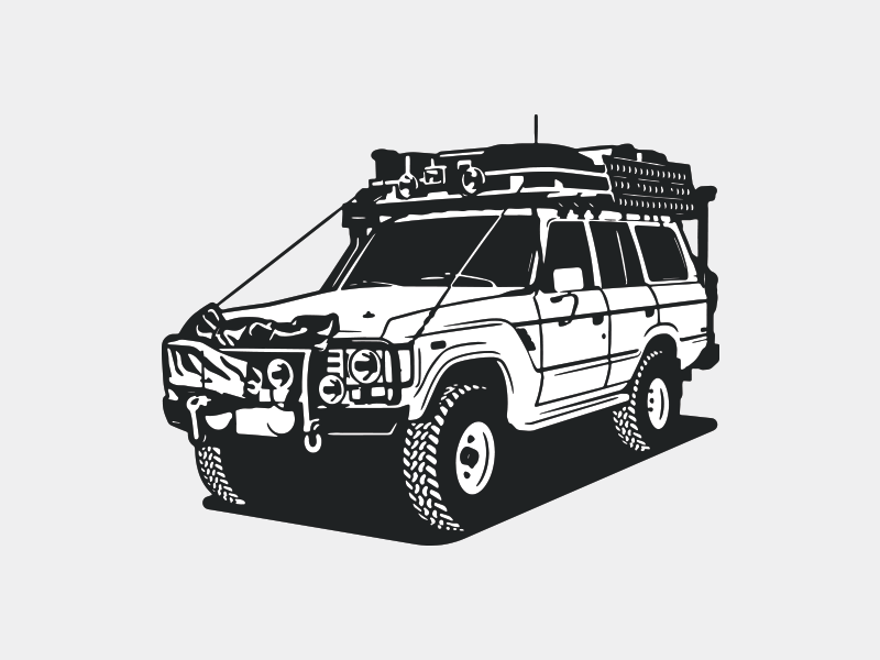 Even More Cruisers black and white cruiser illustration sackwear truck