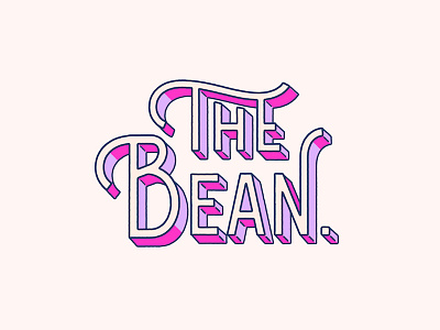 The Bean bean dimensional lettering