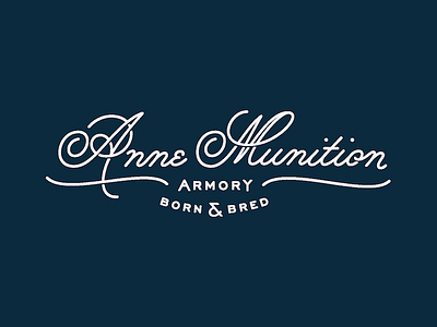 Anne Munition Logotype lettering monoline script