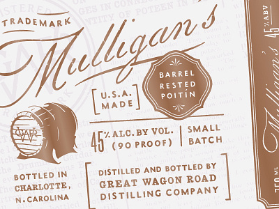 Mulligan's liquor metallic packaging