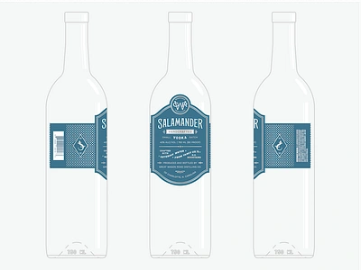 Salamander Vodka Label custom type label packaging vodka