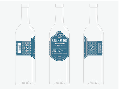 Salamander Vodka Label custom type label packaging vodka