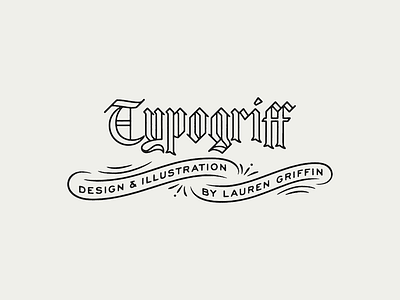 Typogriff blackletter lettering lockup logotype new logo new year type typogriff