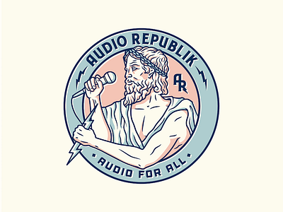 Audio Republik audio lightning logo zeus