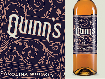 Quinn's filigree irish lettering whiskey