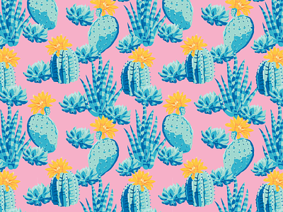 Cactus Print cactus pattern succulent tileable tropical