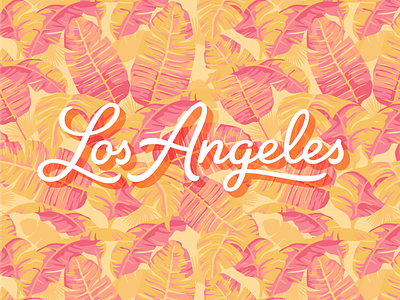 Los Angeles logotype california illustration lettering logotype losangeles palms pattern script tropical type