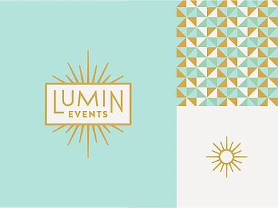 Lumin Events brand identity branding burst logo logotype shine sun