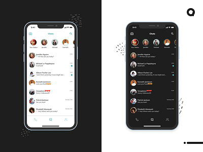 Messaging App Dashboard app dashboard design figma flat mobile mobile app design mobile ui redesign ui whatsapp whatsapp redesign