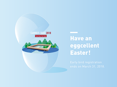 Conference's Easter Greeting branding illustration vector web