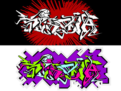 Vector Graffiti in Affinity Designer "SiR.dNA" clothing graffiti logos skateboard vector