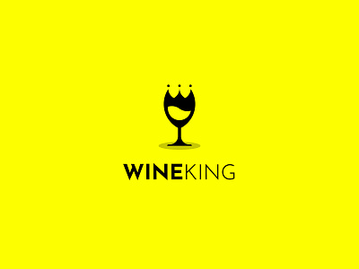 Wine King Logo creative design creative logo minimalist logo