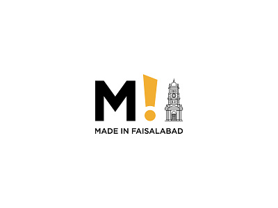 Made in Faisalabad Logo creative logo faisalabad logo show logo tower logo