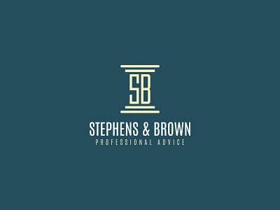 Stephens & Brown attorney logo creative logo firm logo minimalist logo