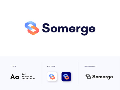 Somerge Logo creative logo merge logo minimalist logo s logo