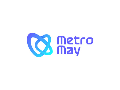 Metro May creative logo heart logo home house minimalist logo real estate logo