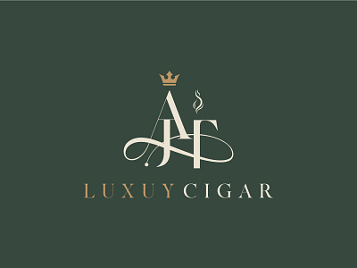 AJT Luxury Cigar ajt logo branding cigar logo creative logo luxury logo monogram