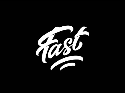Lettering logo Fast black brand identity branding calligraphy design fast lettering logo logo design logo lettering social network speed vector