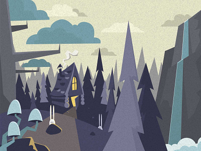 Fairy tales book illustration fairytale flat forest illustration illustrator landscape design simple vector