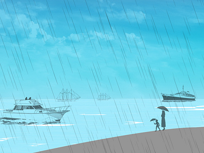 A Rainy Day (Landscape-Design) animation design