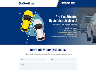 JTLegalGroup landing page insurance app insurance company landing page law law firm lawfirm insurance company layout uber design