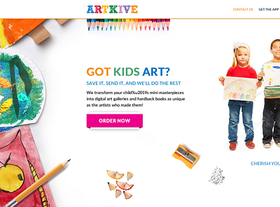 Kid's Art sale art sale bootstrap 4 children art children art shop clean and modern ui design creative design kid kids kids art kids god sale kids passion landing page design sale shopping cart ui website