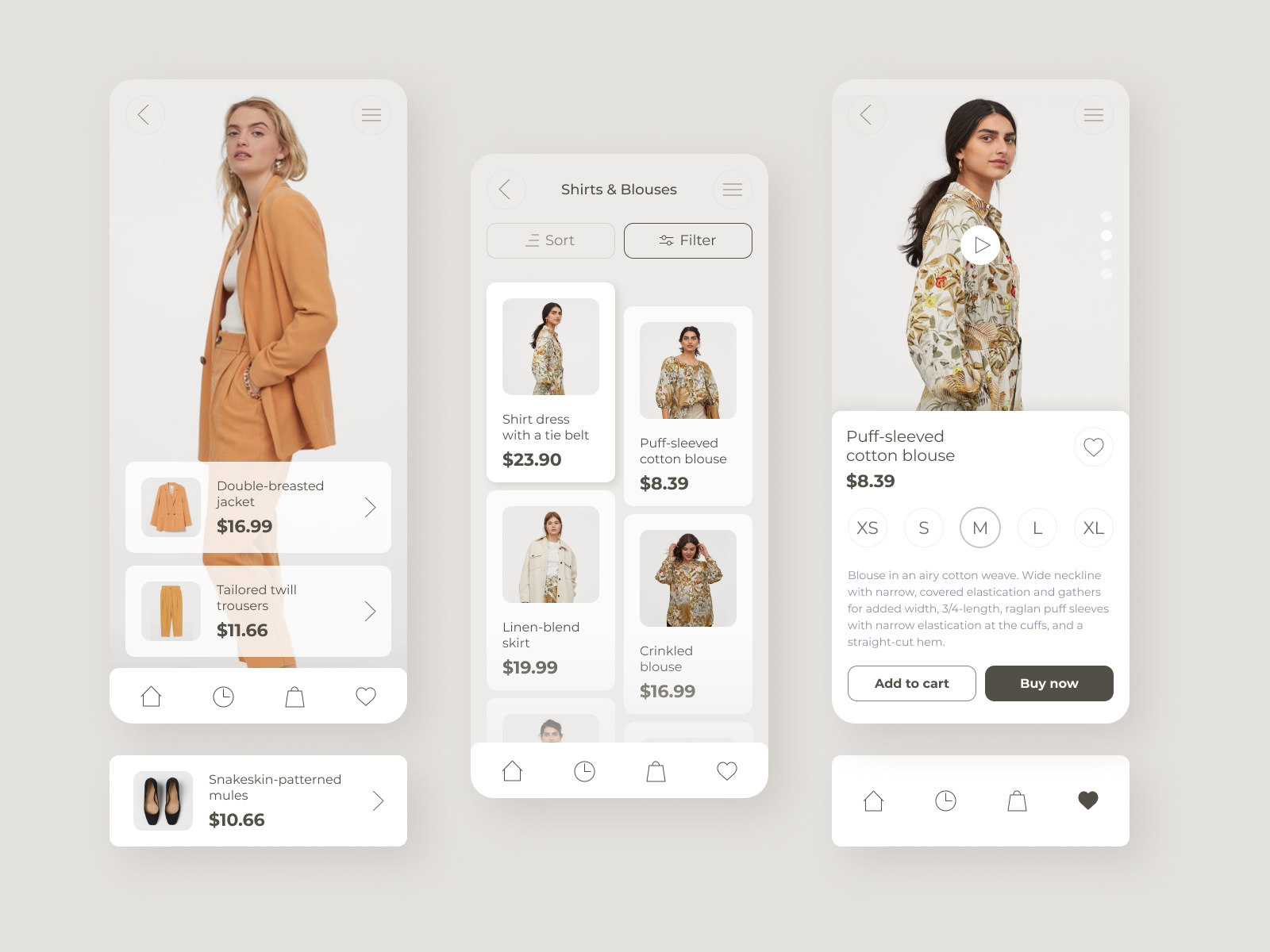 Internet-shop clothes by Ksenia Savanchuk on Dribbble