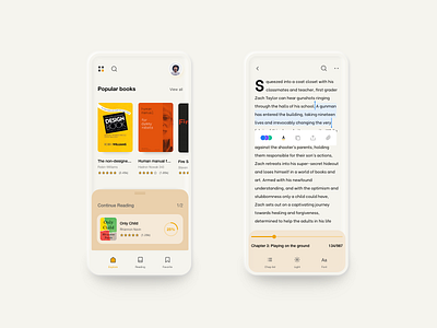 Reading App Neumorphism ver challenge design mobile reading app uidesign