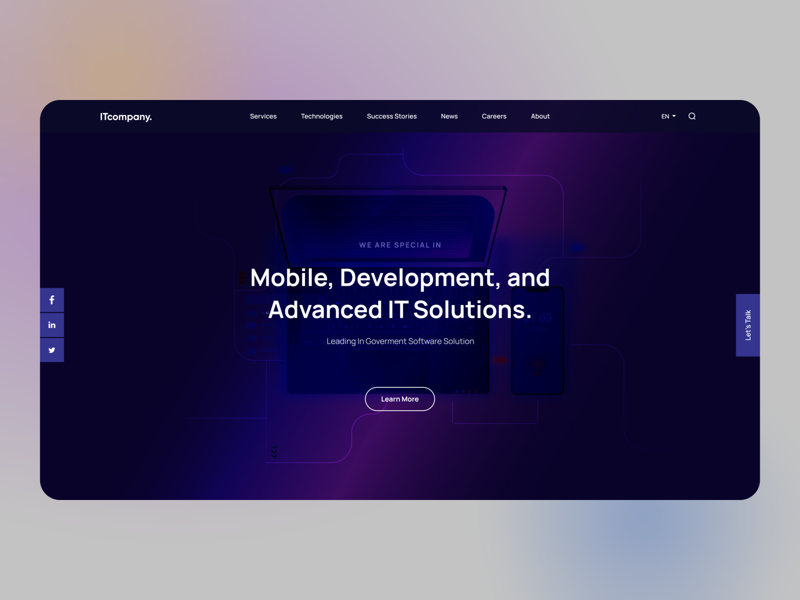 Software company website by Harold on Dribbble