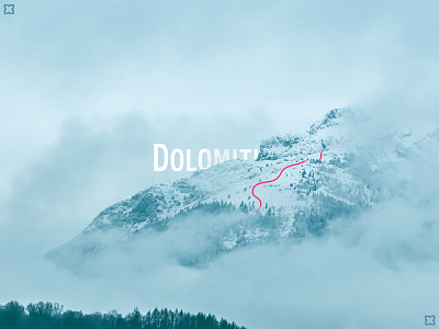 Dolomiti and the Novecento font font mountain novecento photo winter