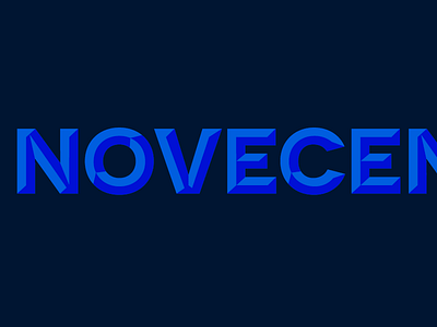 Novecento Embossed layered novecento typography