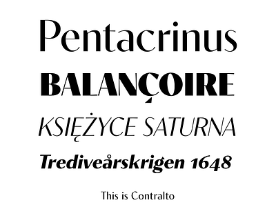 Contralto font family